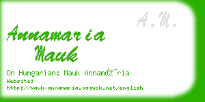 annamaria mauk business card